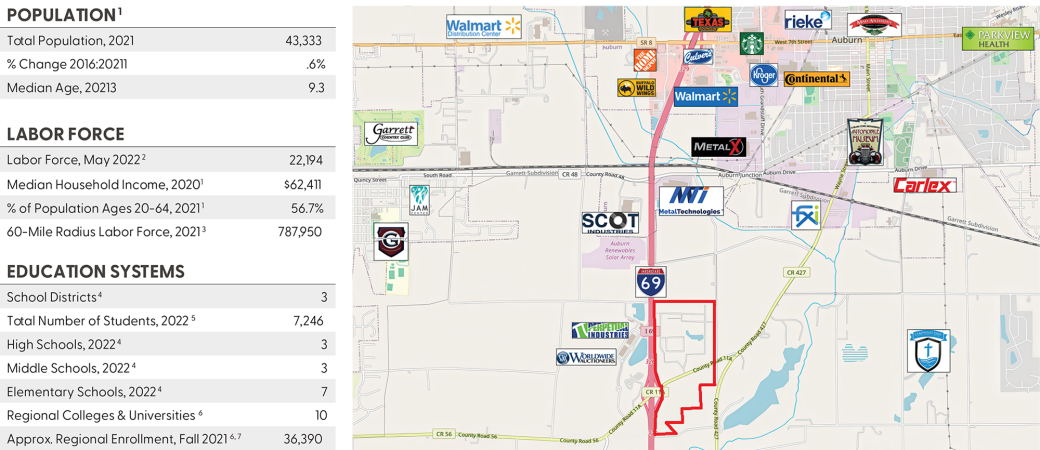 DeKalb County demographic information and amenities map