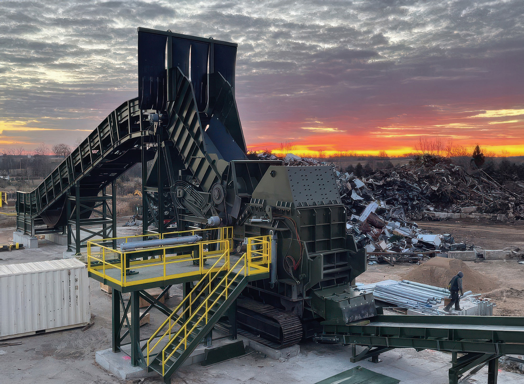 wickfab recycling system at sunset